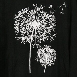 SEASTY - Curve | 2XL | Black T-Shirt With Dandelion Print